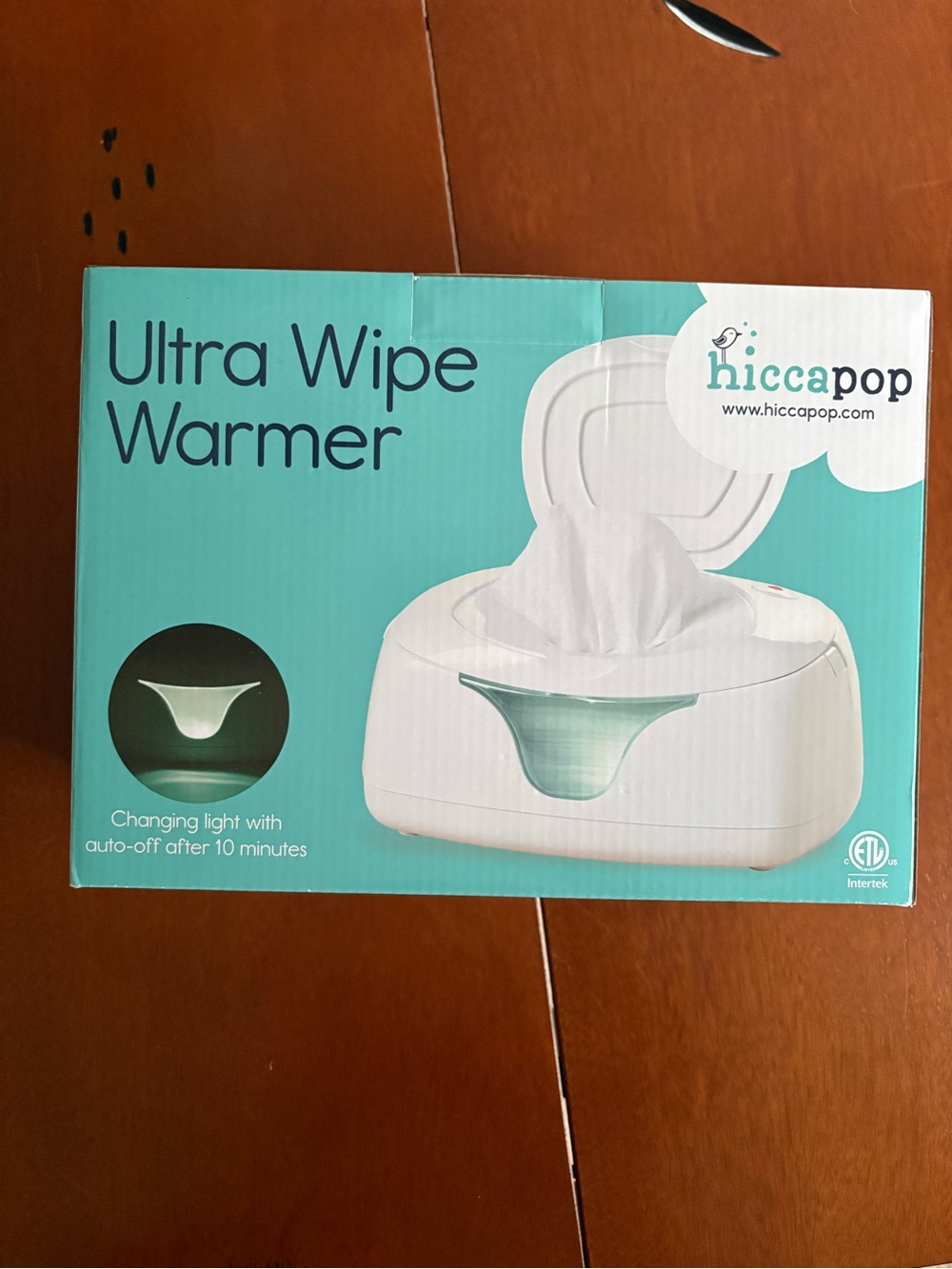 Hiccapop Ultra Wipe Warmer in Teal and White